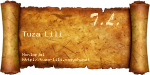 Tuza Lili névjegykártya
